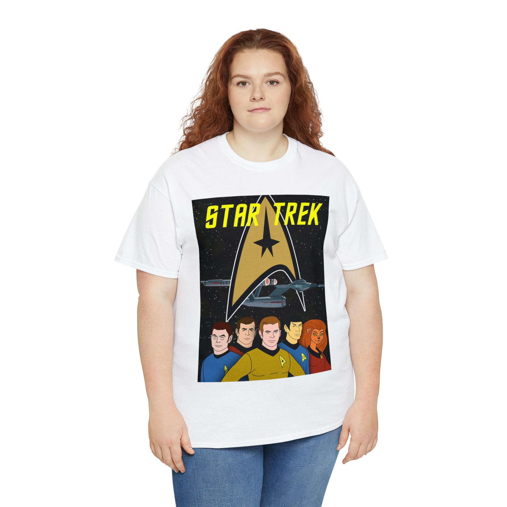 Star Trek Cartoon- Unisex Heavy Cotton T-Shirt - Creations by Chris and Carlos